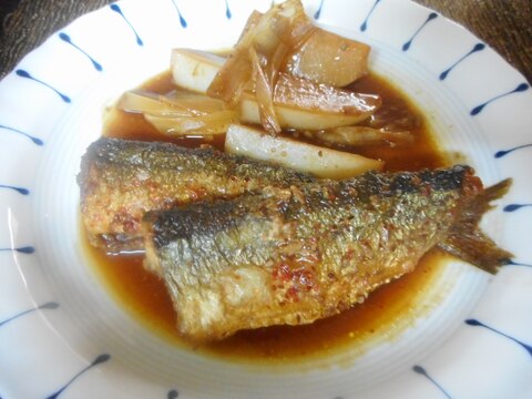 揚げサンマの醤油麹煮